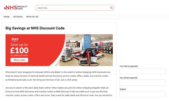 Publish Guest Post on nhsdiscountcode.co.uk