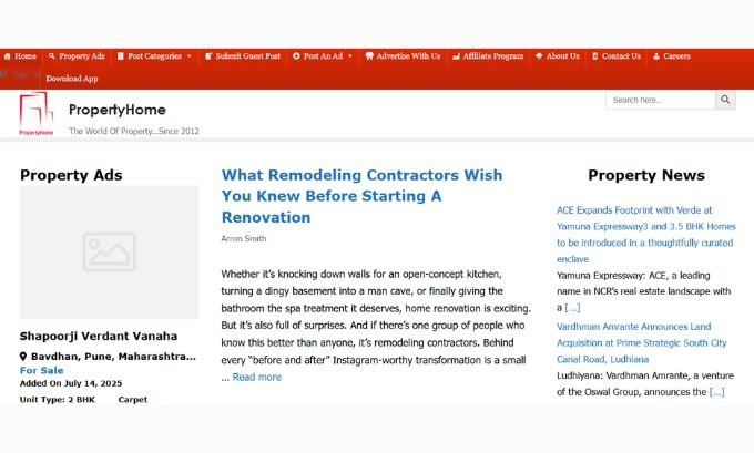Publish Guest Post on propertyhome.in