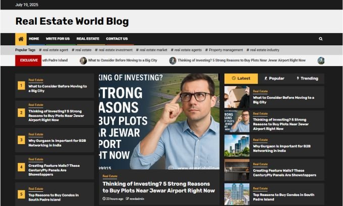 Publish Guest Post on realestateworldblog.com