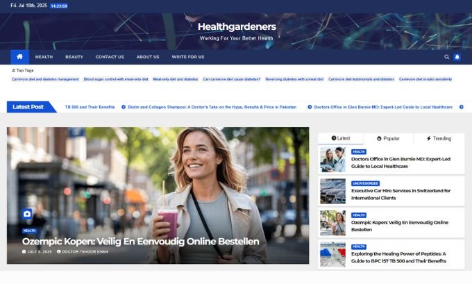 Publish Guest Post on healthgardeners.com