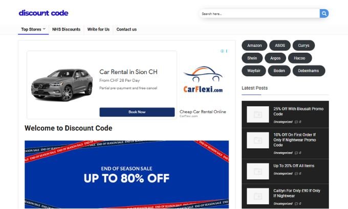 Publish Guest Post on discountcode.uk.com