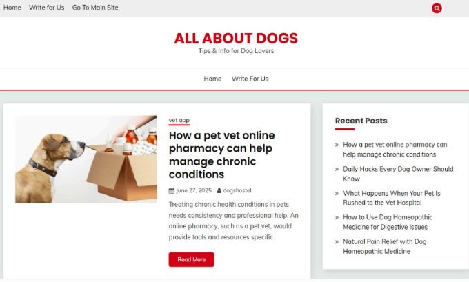 Publish Guest Post on blog.dogshostel.com