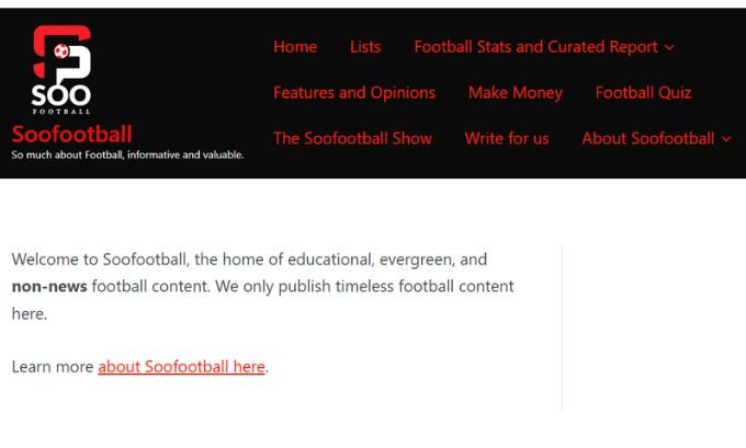 Publish Guest Post on soofootball.com