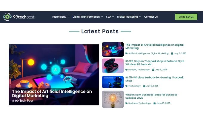 Publish Guest Post on 99techpost.com