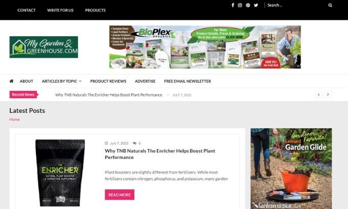 Publish Guest Post on mygardenandgreenhouse.com