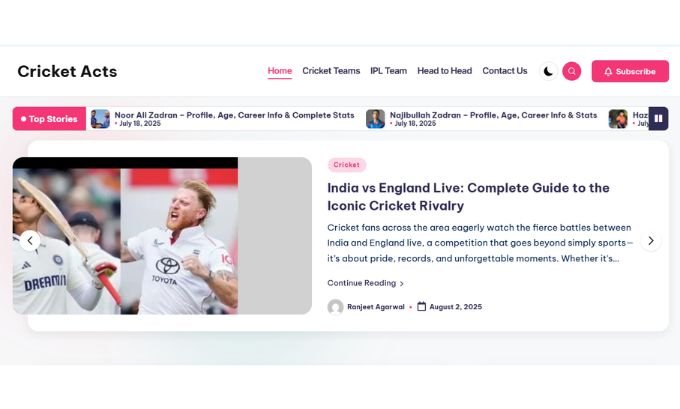 Publish Guest Post on cricketacts.com