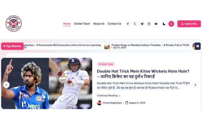 Publish Guest Post on nationalcricketteam.com
