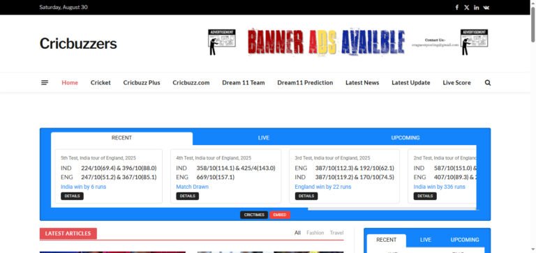 Publish Guest Post on cricbuzzers.com